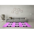 thumbnail image 3 of Ahgly Company Indoor Rectangle Checkered Purple Modern Area Rugs, 7' x 10', 3 of 4