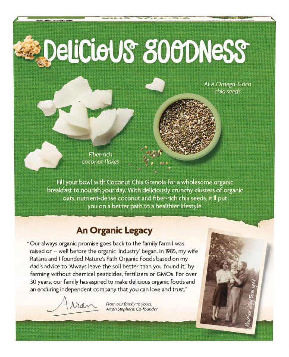 (3 pack) Nature's Path Organic Granola, Coconut Chia, 12.34oz Box