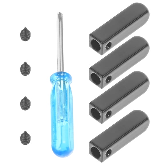 ibasenice 1 Set of Shoelace End Caps Metal Tips Lightweight and Sturdy Zinc Alloy Black for Athletes