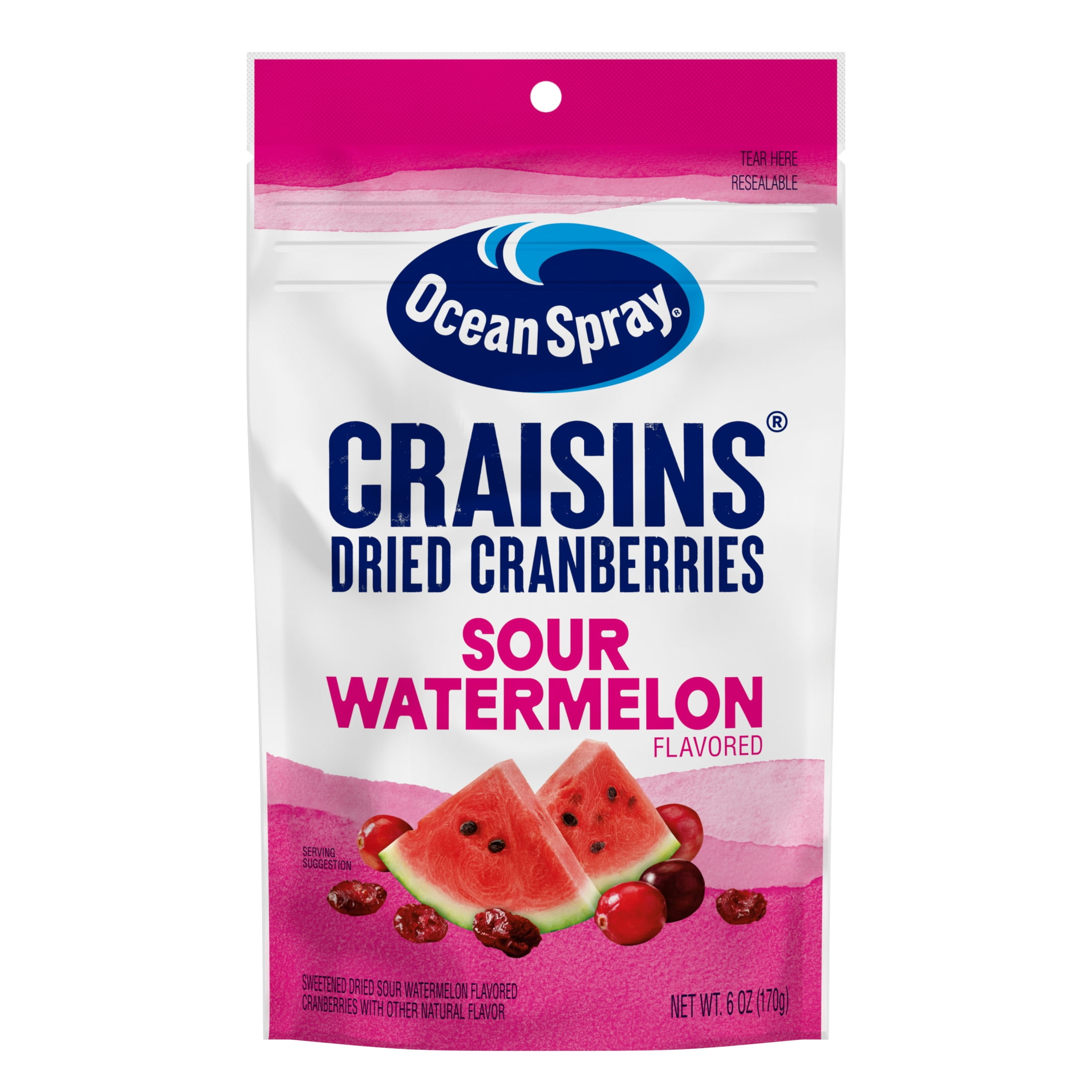 Ocean Spray® Sour Watermelon Flavored Craisins® Dried Cranberries, 6oz