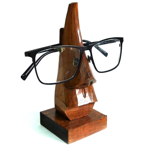 Soporte De Madera Para Gafas De Sol Hecho A Mano En Forma De Nariz Soporte De Exhibición De Gafas De Madera De Pino Estante Para La Nariz Muyoka Hogar