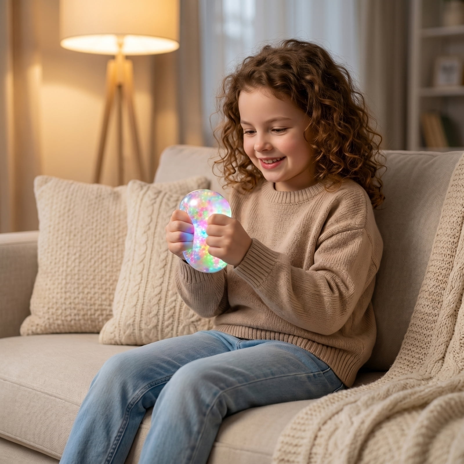 Glow Squishy Ball Glow in Dark Slow Rising Stress Relief,Fidget Squishy Sensory Soft PU Squeeze Anxiety Relief Light Up Hand Squishy for Adults Office Party and Party Favors，C