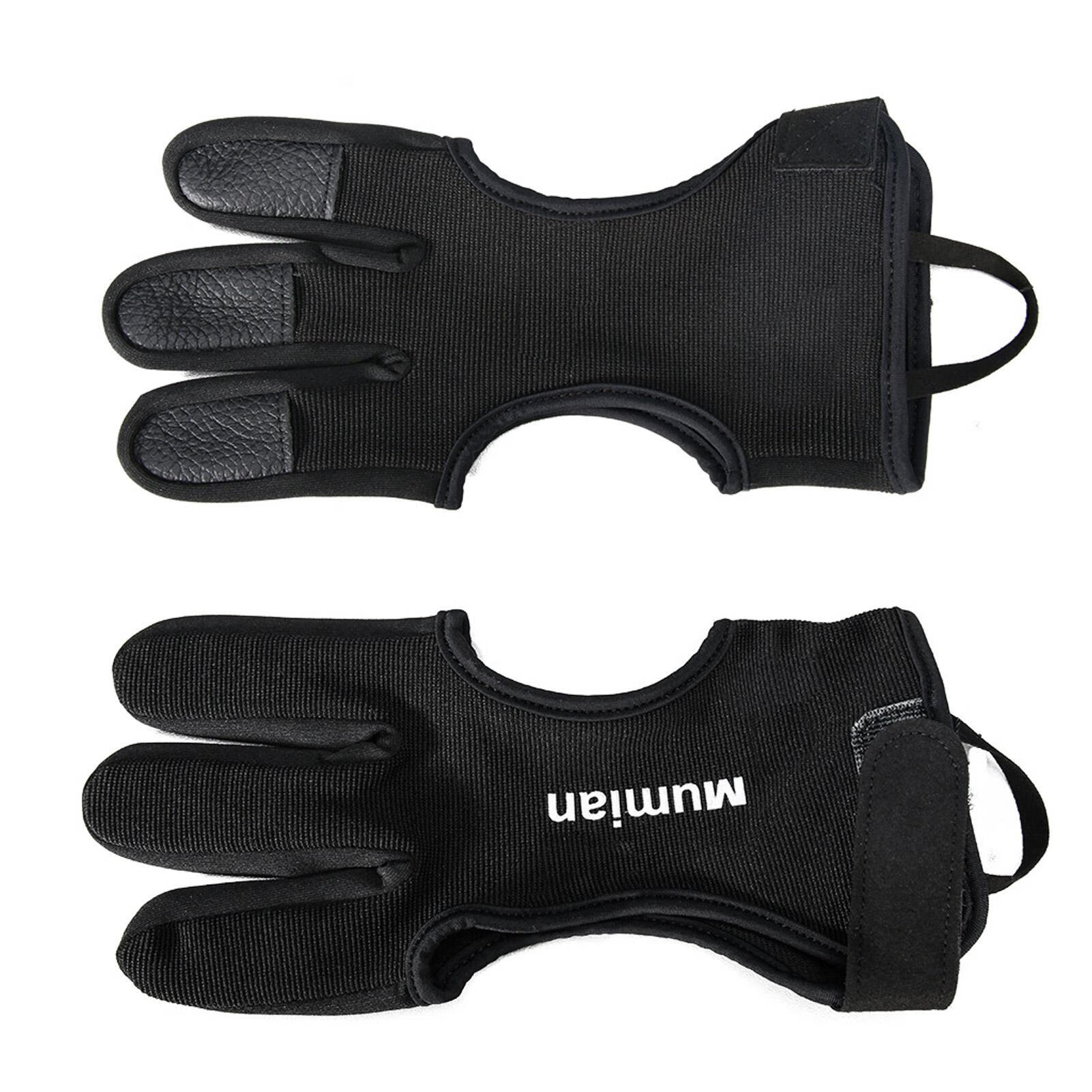 Youth Archery Glove3 Fingers Archery Finger Tabs Left Right Hands