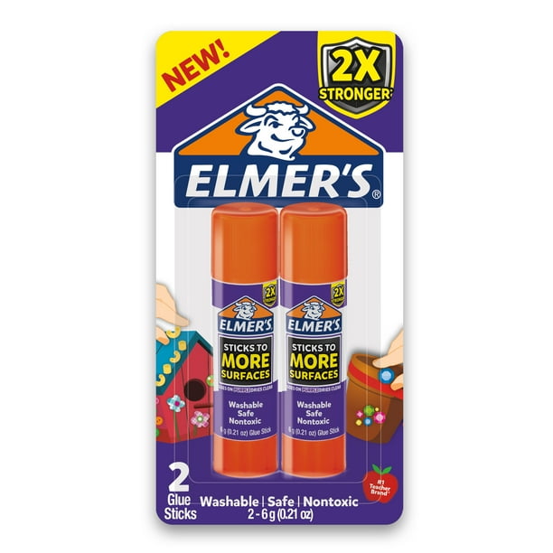 Elmer’s Extra Strength Washable School Glue Sticks, Disappearing Purple