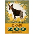 thumbnail image 3 of Lippert, Aage 11x14 Black Modern Framed Museum Art Print Titled - KÃ¸benhavn Zoo/Okapi, 3 of 5