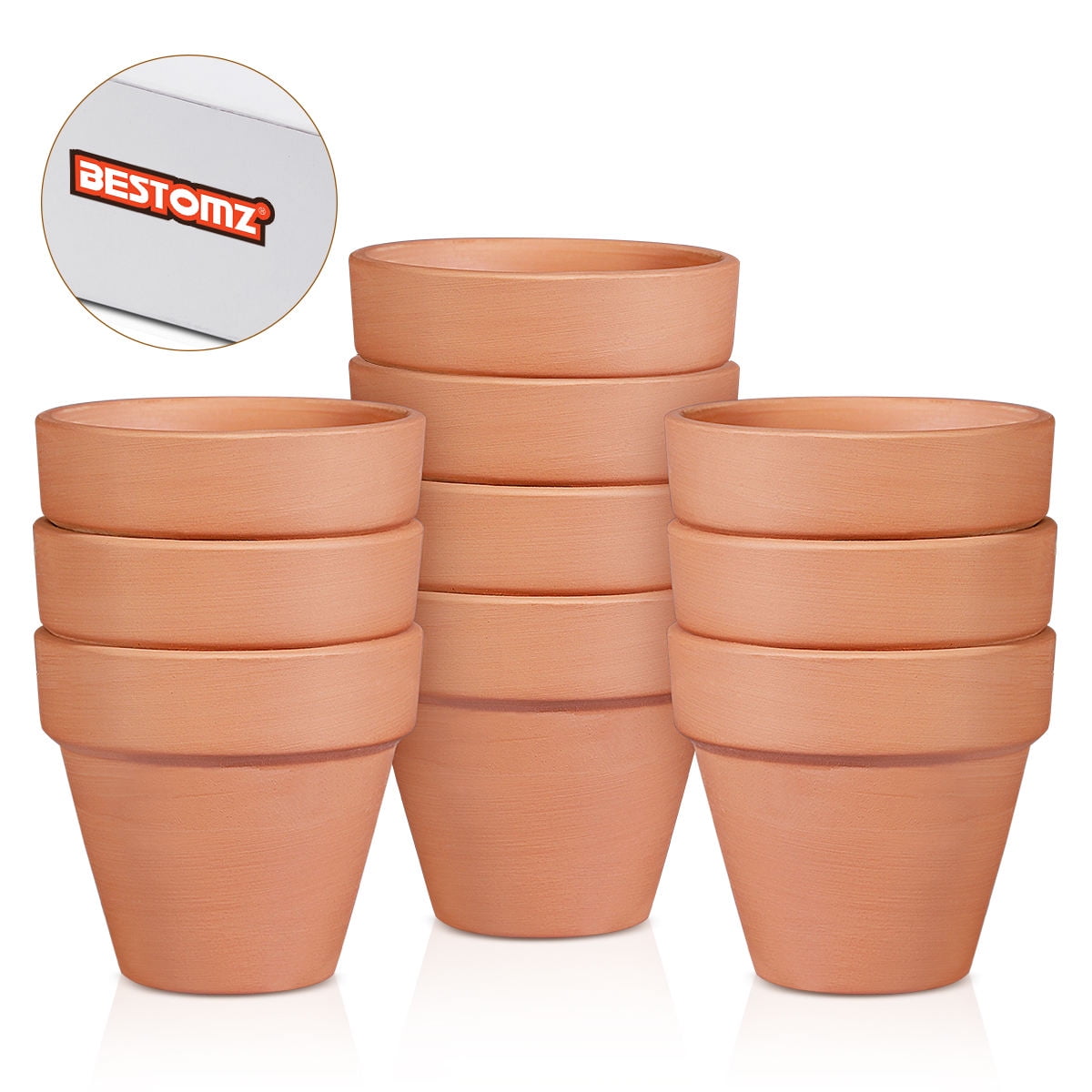 WHAMVOX  Cute Terracotta Succulent Flower Pot Red Clay Pots