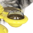 thumbnail image 2 of Juguete para gatos con molino de viento, suave, TPR, fuerte adsorción, interactivo para mascotas, plato giratorio, juguete para burlarse de gatitos, amarillo, 2 of 5
