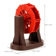 thumbnail image 2 of LEORX 1Pcs Red Plastic Simulated Water Wheel Model Decorative Water Wheel For Indoor Decoration, 2 of 8