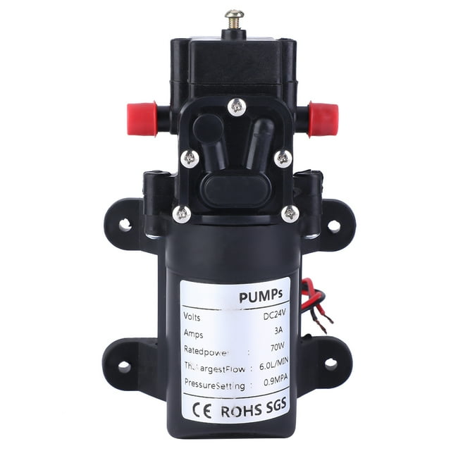 Bomba de Agua, Bomba de Agua 24V 70W Tubo Recto de Doble Cara Microbomba de Diafragma de Succión Simple Autocebante, Bombas de Diafragma ANGGREK Otros