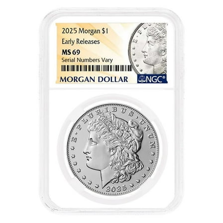 2025 Morgan Silver Dollar NGC MS 69 ER (Morgan Label)