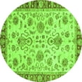 thumbnail image 1 of Ahgly Company Indoor Round Abstract Green Modern Area Rugs, 7' Round, 1 of 4
