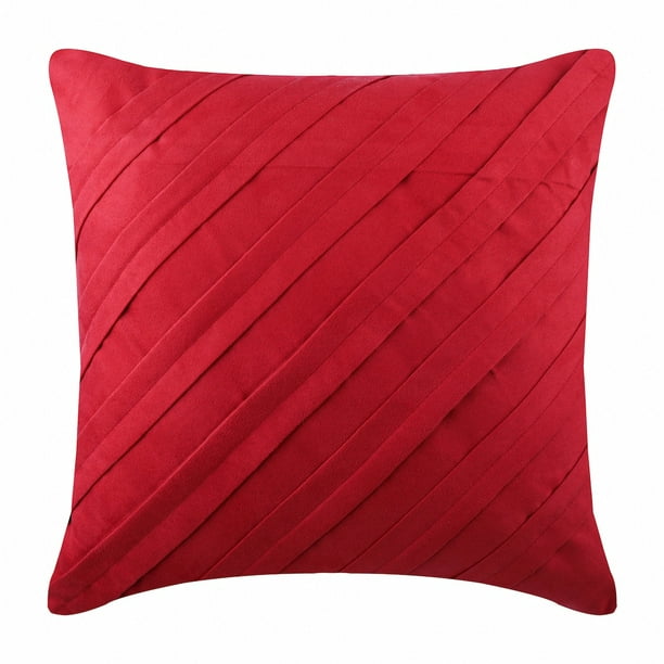 Pillow Cover, Red Pillow Covers 18x18 inch (45x45 cm), Textured