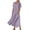 Purple summer dresses for women, variant on Summer Saving Wycnly Summer Dresses for Women Beach Casual Breathable Cotton Linen Swing Long Dresses with Pocket 2024 Short Sleeve V-Neck Solid Maxi Formal Dress Black m