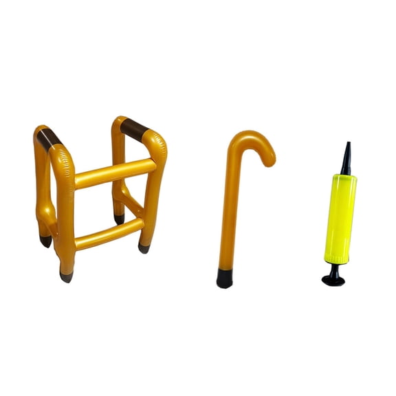 Yokua Inflatable Walker & Cane Set 40th Birthday Gifts Funny Old Age Costume Props