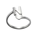 thumbnail image 2 of Bagues à Ouverture de Lettres Anglaises en Acier Inoxydable pour Filles Amour Bijoux Rétro, 2 of 9
