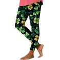 thumbnail image 4 of DDAPJ pyju Women's St. Patrick's Day Shamrock Leggings 3D Printed Irish Green Clover Leaves High Waist Stretchy Soft Yoga Pants Sales of Today Army Green L, 4 of 6