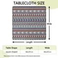 thumbnail image 2 of Blue Boho Tribal Triangles and Arrows Pattern Square Fitted Tablecloth with Elastic Edge,Square Table Cover,Washable Elastic Table Cover for Home Kitchen Party Decor 36"x36", 2 of 6
