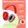 thumbnail image 6 of PROHEAR 032 2.0 Noise Cancelling Headphones for Kids 2 Pack- 25dB Noise Reduction - Adjustable Sensory Ear Protection Muffs for Concert, Fireworks, Monster Truck Shows, School - Red&Blue, 6 of 9