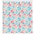 thumbnail image 3 of Ambesonne Vintage Shower Curtain, Flowers Roses Teapot, 69"Wx84"L, Pale Blue Pale Pink, 3 of 3