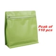 thumbnail image 4 of BAAGGNAA 110 Pack High Barrier Stand-Up Coffee Bean Bags with Vented Valve Matte Metallic Ziplock Heat-Sealable & Resealable Solid Color Pouches (Square,7.7*8 inch,1 lb,Avocado Green), 4 of 6