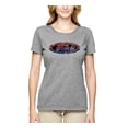 thumbnail image 2 of Red Blue and Black Ford Logo | Womens Cars and Trucks Graphic T-Shirt, Heather Grey, Medium, 2 of 3