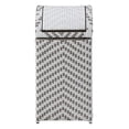 thumbnail image 3 of Furniture of America Azur Aluminum and FE Wicker Trash Can in Gray, 3 of 13