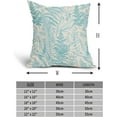 thumbnail image 4 of Aqua Turquoise Leaf Plant Pillow Covers 18X18 Inch Herbs Botanical Fern Vintage Leaves Floral Decorative Pillow Cases Set of 2 Throw Pillows Farmhouse Home Decor for Sofa Couch Cushion Outdoor, 4 of 6