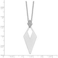 thumbnail image 4 of Sterling Silver Crystal Diamond Shape with 1 in ext. Necklace - 16.5"- Made In Italy Chain, 4 of 7