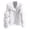 White, variant on Women Autumn Winter Solid Composite Zipper Long Sleeve Jacket Pocket Outerwear Coat