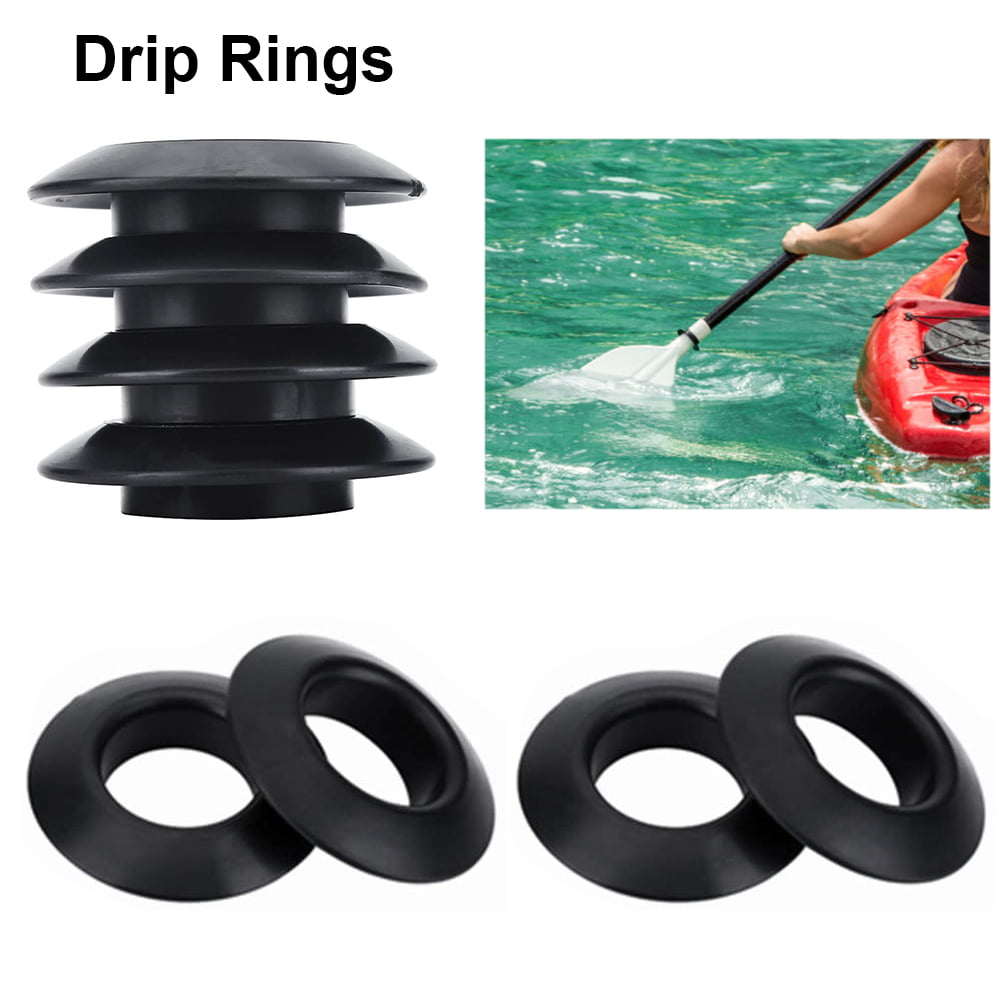 4pcs/lot black kayak canoe paddle drip rings for installing on paddle shaft OJ