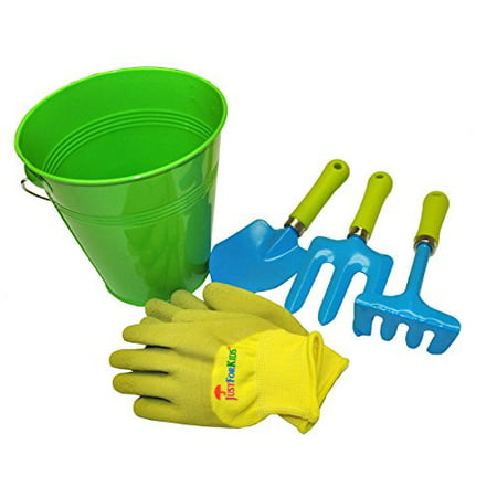 G F 10051 Justforkids Kids Water Pail With Garden Tools Set And