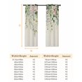 thumbnail image 6 of Sage Green Eucalyptus Leaves Blackout Curtains for Bedroom, Weeping Floral Summer Botanical Thermal Insulated Kitchen Drapes with Grommets, Light Blocking Window Treatment, 2 Panels 52" x 45", 6 of 7
