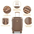thumbnail image 4 of Joyway 3 Piece Luggage Set with Spinner Wheels Carry-On Suitcase Makeup Case and Crossbody Bag, 4 of 8