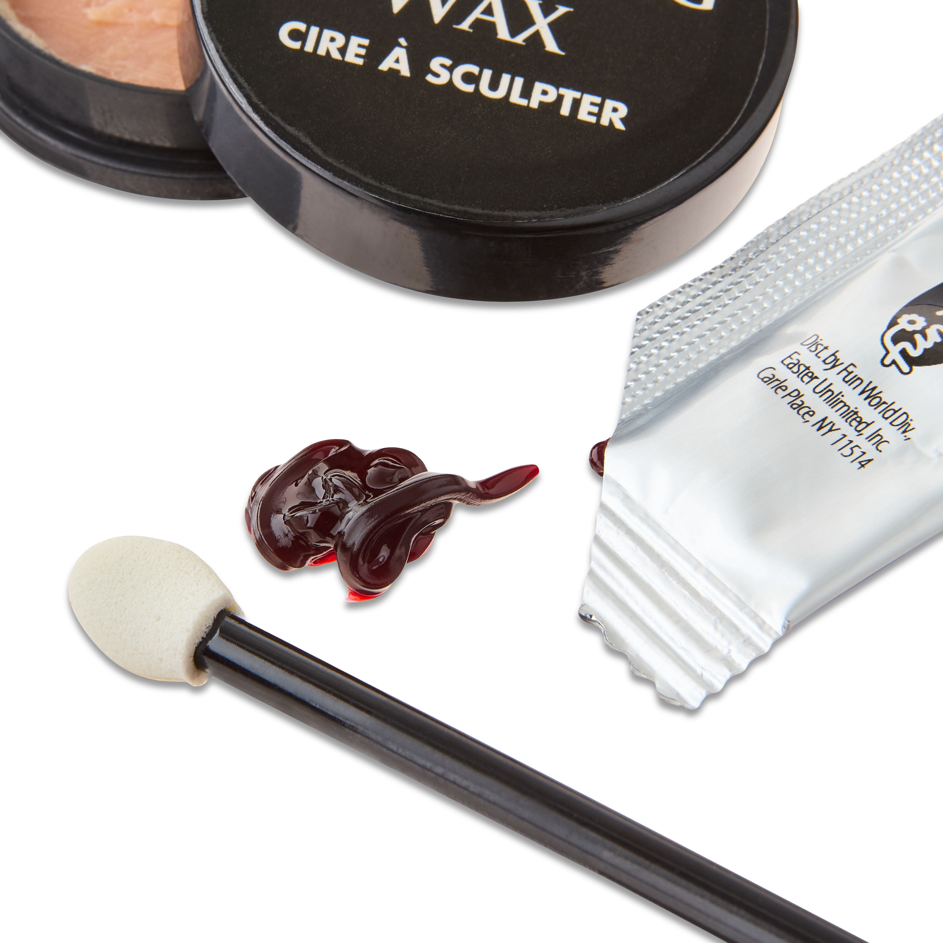 Injury FX Makeup Kit, includes Sculpting Wax and Fake Blood, Halloween Make-Up for Adults, by Fun World