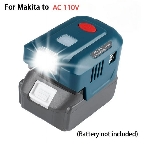 Power Source for Makita 18V Li-ion Battery Inverter Generator with Light USB