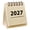 White, variant on ZMGEJPW 2027 Compact Desktop Date Calendar,Mini Desk Calendar with Writable Paper Pages,Standing Flip Small Desk Calendar for Write,Short Notes And Daily Tasks,Home Office Supplies(Blue)