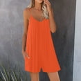 thumbnail image 2 of gakvbuo Jumpsuits For Women Summmer Dressy Wedding Women Strap Jumpsuit Summer New Style Solid Color Pocket Casual Jumpsuit Female, 2 of 5