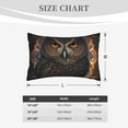 thumbnail image 4 of Susaid Classical Style Brown Owl Print Pillowcases Multiple Size, Pillow Cover Super Soft Envelope Closure Standard Pillow Case-16"x24", 4 of 6