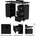 thumbnail image 3 of Ktaxon Nail Table, Manicure Desk for Nail Tech with Electric Downdraft Vent, Black, 3 of 9