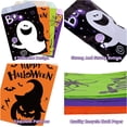 thumbnail image 3 of YANTONG 120Pack Halloween Treat Bags 4 Designs Cartoon Grimace Pumpkin Cat Ghost Spider Pattern Candy Buffet Bags Trick or Treat Paper Gift Bags for Chocolate Cookies Goodies Halloween Party Favor, 3 of 5