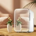 thumbnail image 3 of Mini Frigo de Soins de la Peau, Réfrigérateur Miroir Cosmétique Porte Miroir à Intensité Réglable Portable Refroidissement Faible Bruit pour Voiture pour Aliments pour Bureau, 3 of 7