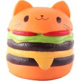 thumbnail image 3 of Juguetes para apretar de color rosa Hamburger Mega Cat Slow Rise Toys Anti - Stress Kitten, 3 of 4