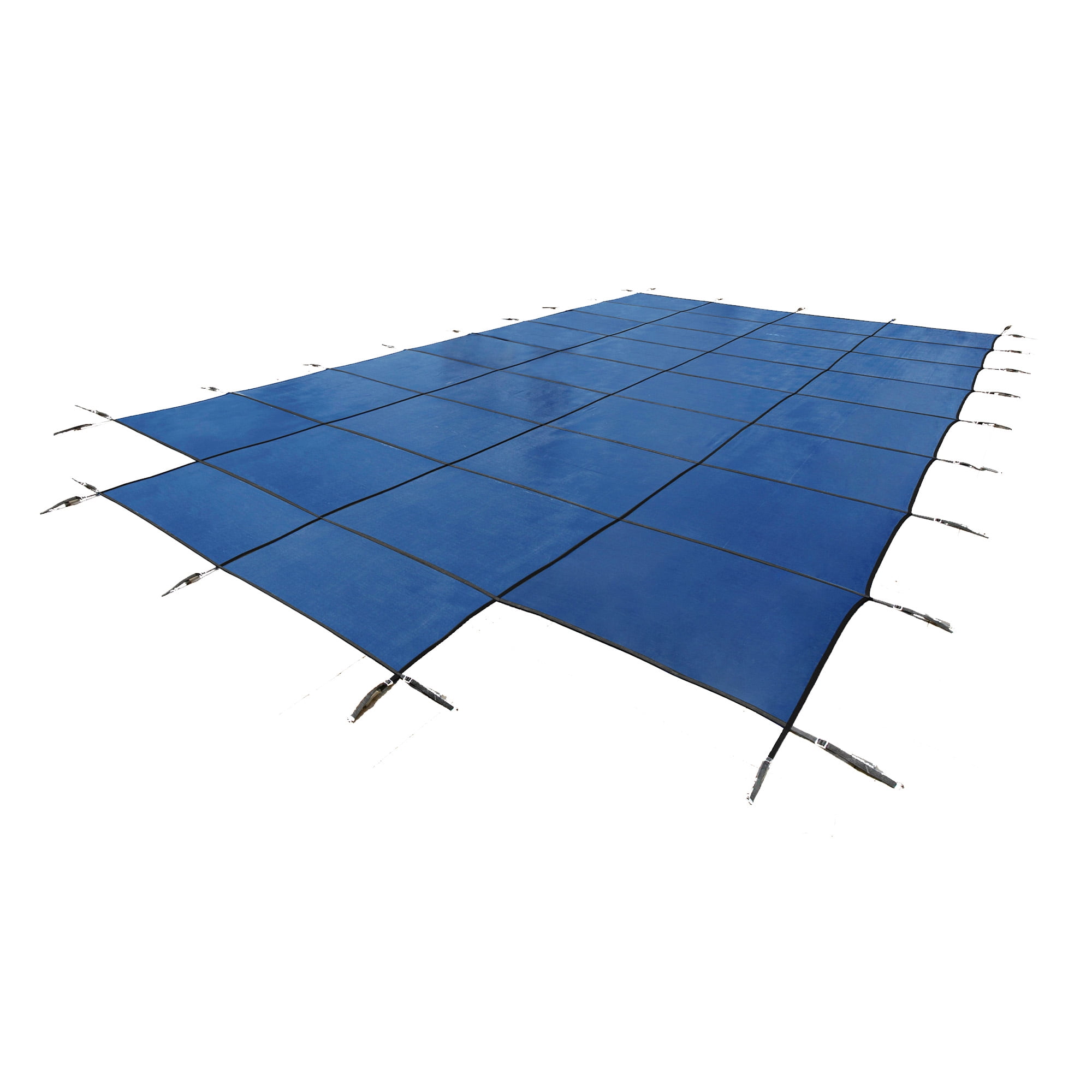 Blue Wave 18' x 36' Rectangular Mesh In-Ground Pool Safety Cover with 4' x 8' Center Step - Blue