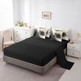 thumbnail image 5 of Castle Fairy Luxury Ink Gold Floral Art 7-Piece Twin Bedding,Black White Flower Glitter Splash Layout Bedding Comforter Set,Gold Gray,Black Reversible, 5 of 7
