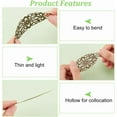 thumbnail image 4 of 60pcs Filigree Wrap Charm Pendant Connector 3 Color 4 Size Flower Filigree Connectors Charms Metal Wraps Connector for DIY DIY Hairpin Headwear Earring Jewelry Making, 4 of 6
