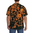 thumbnail image 3 of Balery Daisies Camisa Casual de Manga Corta con Botones para Hombre, Texturizada, Estilo Cubano, para Playa, Verano-Medium, 3 of 5