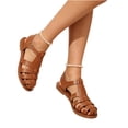 thumbnail image 6 of CHWshoes Closed Toe Sandals Women, Comfortable Fisherman Sandal for Womens Wide Width Summer Dressy Wedge with Adjustable Strap，Brown Size 43, 6 of 6