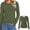 Army Green, variant on Women's Cotton Long Sleeve Shirts with Thumb Holes Crew Neck Soft Basic Tee Casual Plain T-Shirt Fall Women's Tops(Grey,M)