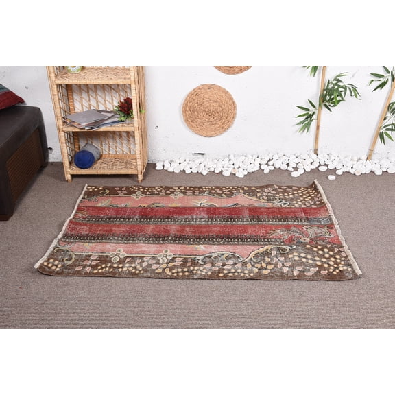 Kitchen Rugs, Vintage Rug, Moroccan Rug, Turkish Rug, 3.2x4.8 ft Accent Rug