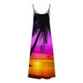 thumbnail image 4 of Wycnly Summer Dresses for Women Fashion Hawaiian Style High Waist Swing Cami Long Dresses 2024 Short Sleeve V-Neck Coconut Tree Print Maxi Formal Dress Yellow XL, 4 of 5